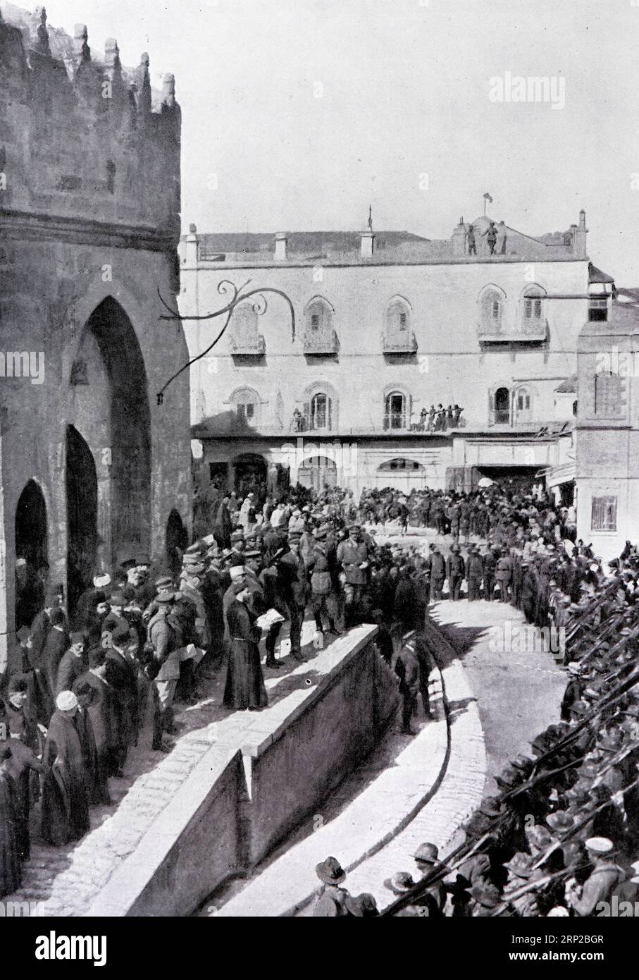 Erklärung von General Allenby an die Bevölkerung von Jerusalem, 11. Dezember 1917, Israel Stockfoto