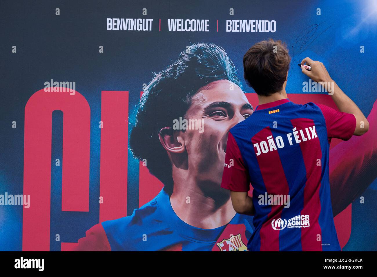 Barcelona, Spanien. 29. August 2023. BARCELONA, SPANIEN - 02. SEPTEMBER: Joao Felix stellt sich als neuer Spieler des FC Barcelona bei Ciutat Esportiva vor Joan Gamper am 02. September 2023 in Barcelona, Spanien Credit: DAX Images/Alamy Live News Stockfoto