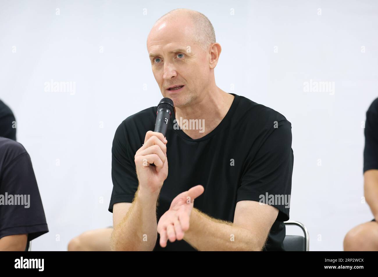 Okinawa City Hall, Okinawa, Japan. September 2023. Tom Hovasse (JPN), 3. SEPTEMBER 2023 - Basketball: Report Meeting for Qualifying for the Paris Olympic Games 2024 at Okinawa City Hall, Okinawa, Japan. Quelle: YUTAKA/AFLO SPORT/Alamy Live News Stockfoto