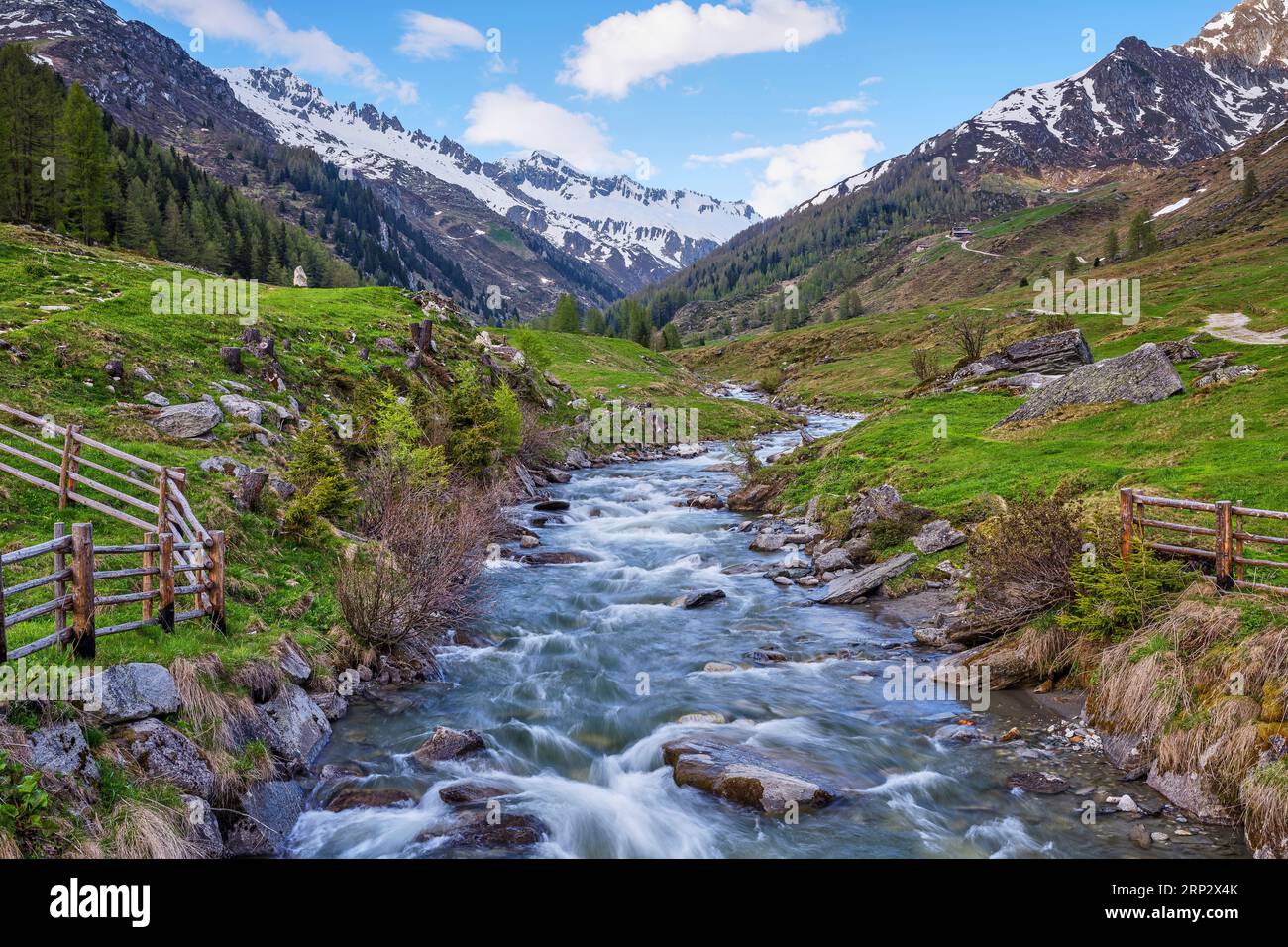 Ahrbach im Ahrntal, Zillertaler Alpen, Krimmler Tauern, Kasern, Bozen, Südtirol, Italien Stockfoto