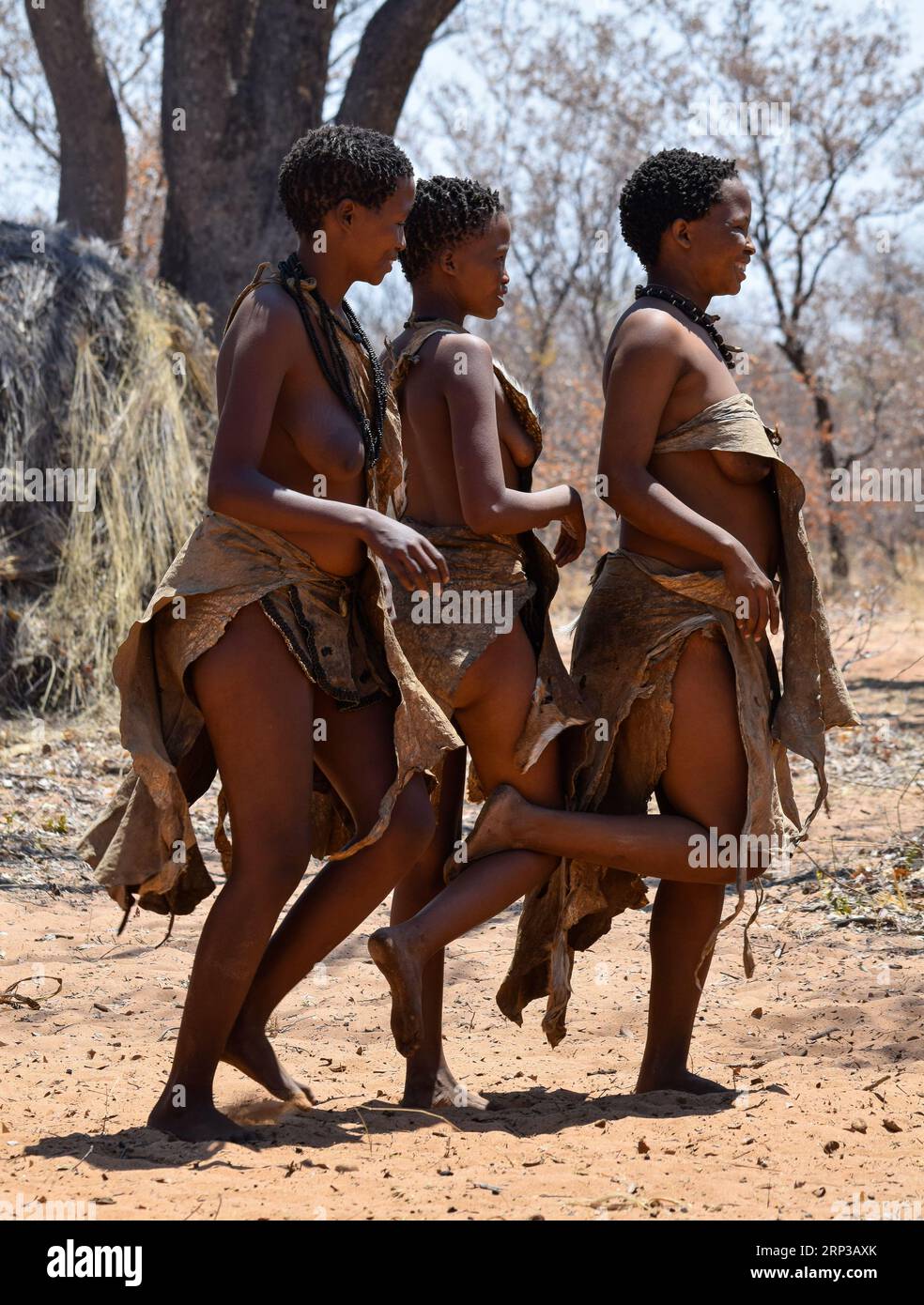 San-Frauen tanzen Stockfoto