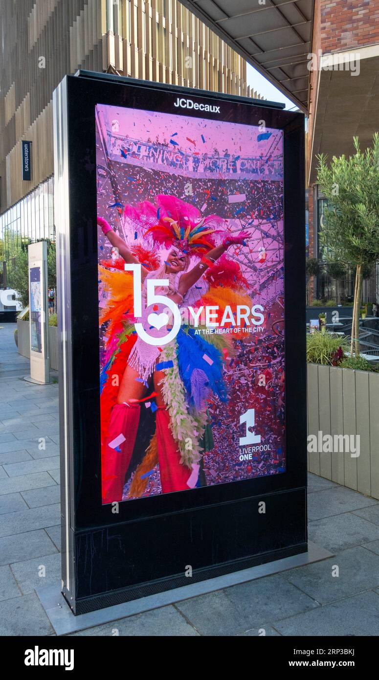 Liverpool ONE-Angebot Stockfoto