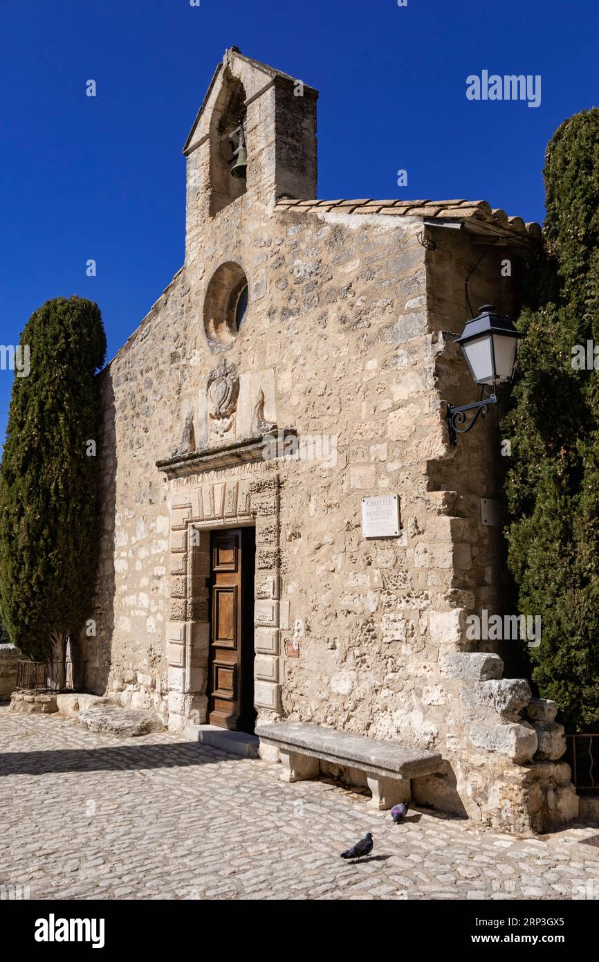 Die Kapelle des Weißen Penitents aus dem 17. Jahrhundert, Les Baux de Provence, Frankreich Stockfoto