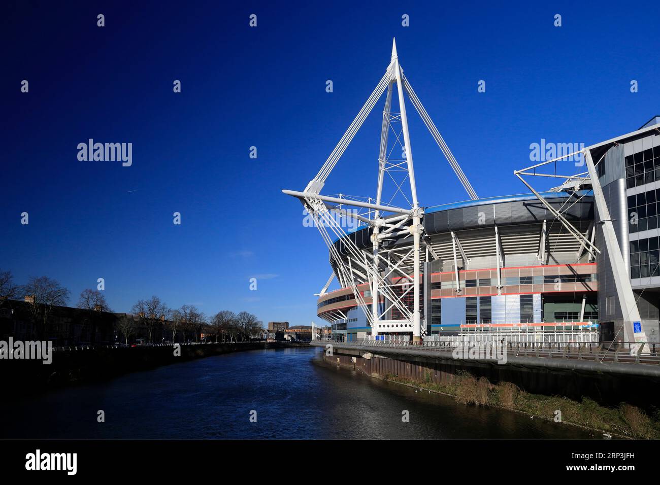 Fürstentum-Stadion, Rugbyplatz. (Ehemals Cardiff Arms Park/Millennium Stadium) 2023. Stockfoto