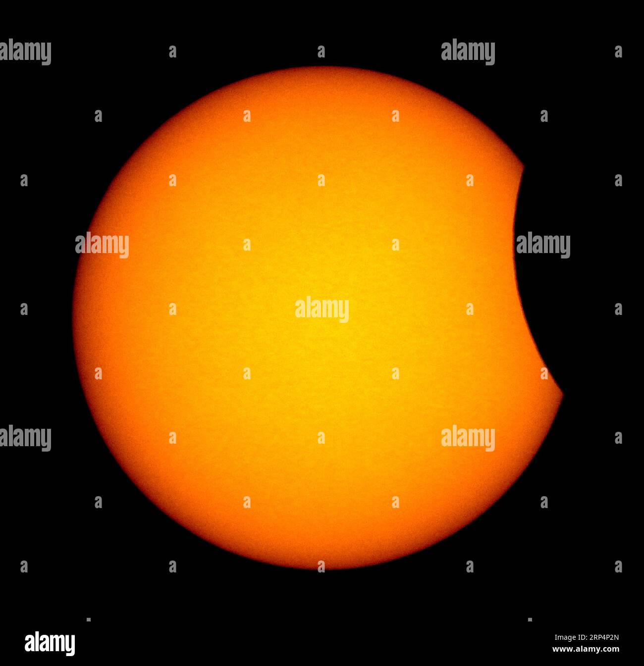 Partielle Sonnenfinsternis aus dem Jahr 2020 Stockfoto