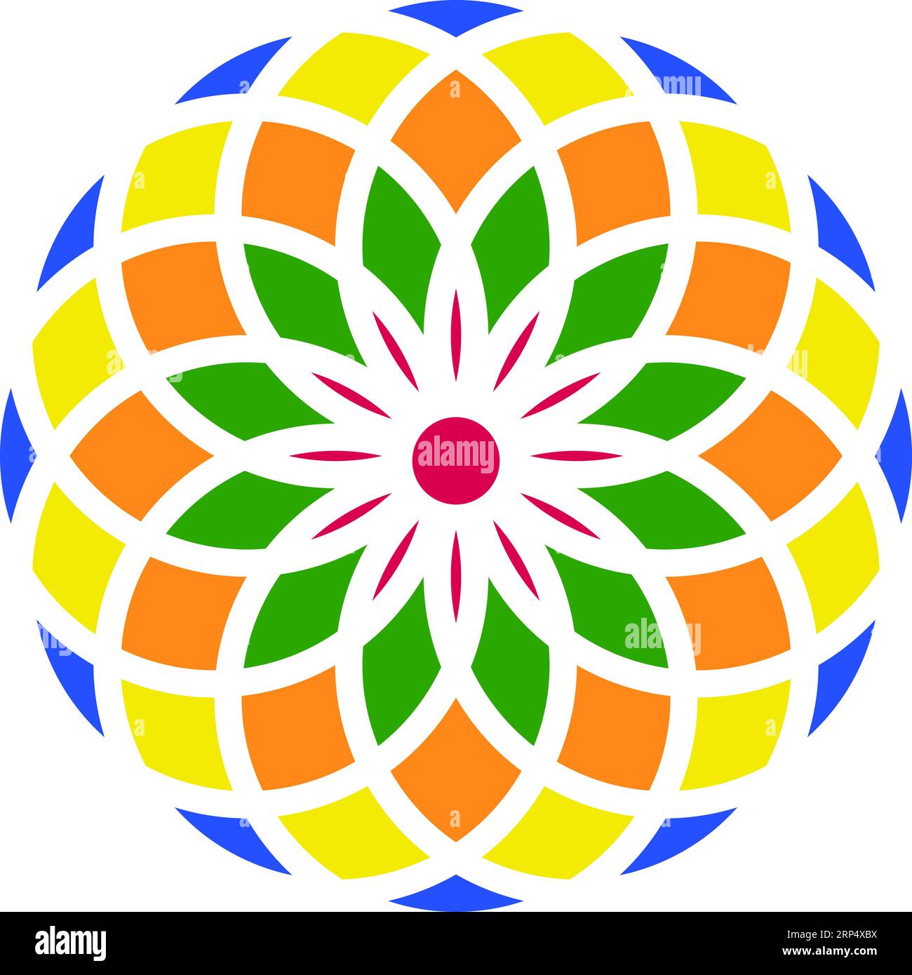 Göttliche Blume Allah Chakras führendes Gott-Symbol Großzügigkeit Stock Illustration Stock Vektor