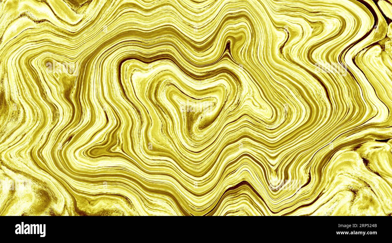 Darstellung von Edelsteinschichten in Farbverlauf Gelbgold für abstrakten Hintergrund Stockfoto