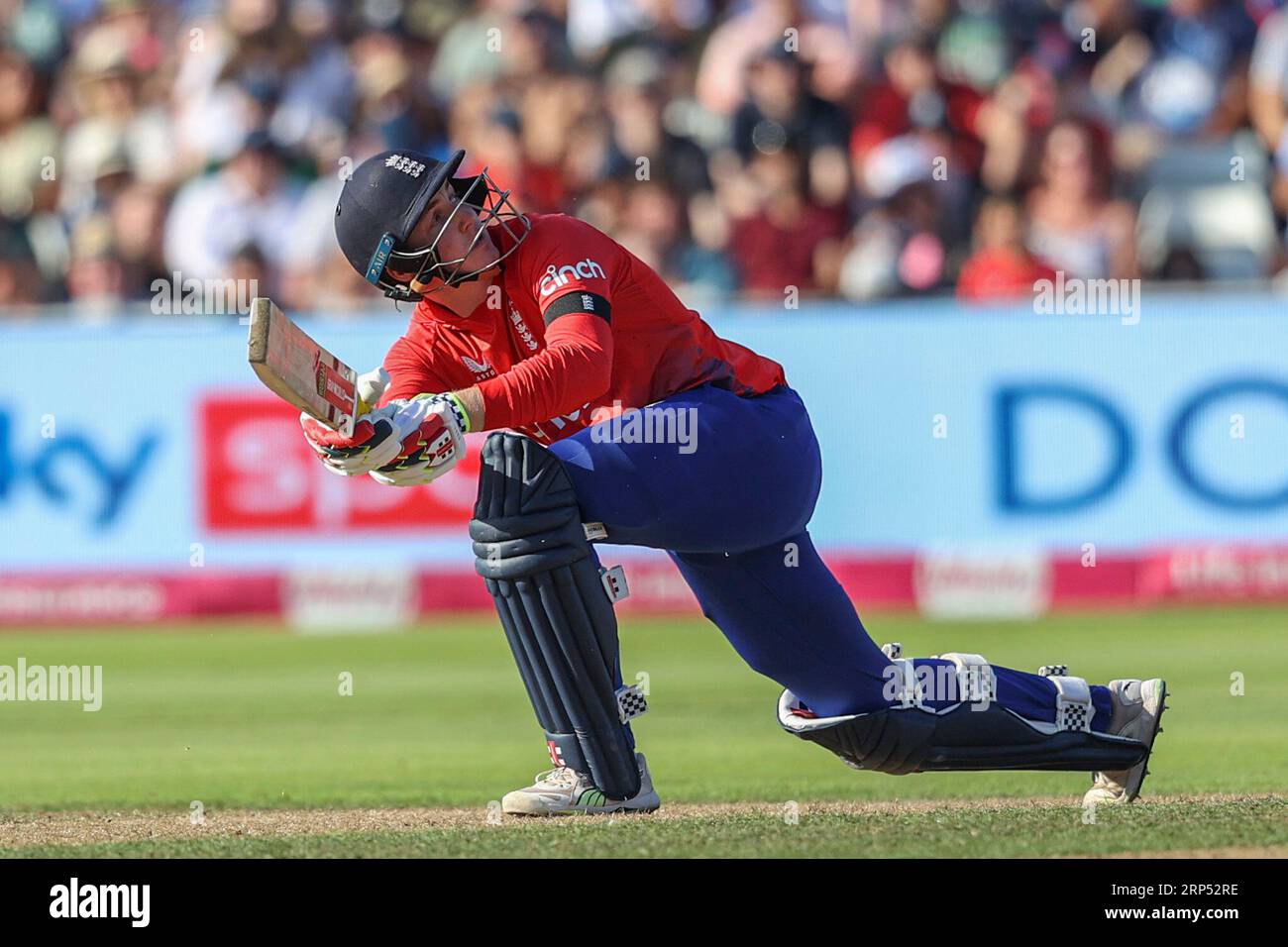 Birmingham, England. September 2023. Der Engländer Harry Brook während des T20-Länderspiels zwischen England und Neuseeland auf dem Edgbaston Cricket Ground. Anrede: Ben Whitley/Alamy Live News Stockfoto