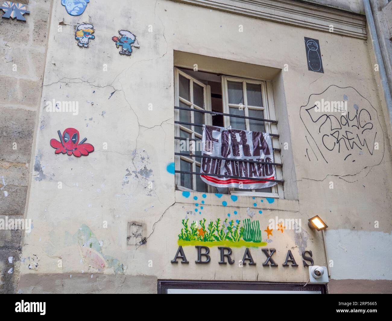 Brasilianische Politik in Paris, Frankreich, Europa, EU. Stockfoto