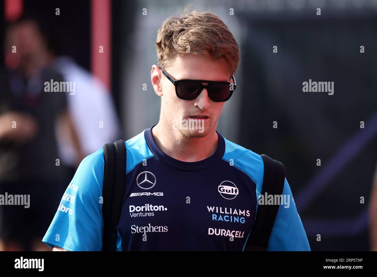 Monza, Italien. September 2023. Logan Sargeant von Williams Racing während des F1 Grand Prix von Italien im Autodromo Nazionale am 3. September 2023 in Monza, Italien. Dank: Marco Canoniero/Alamy Live News Stockfoto