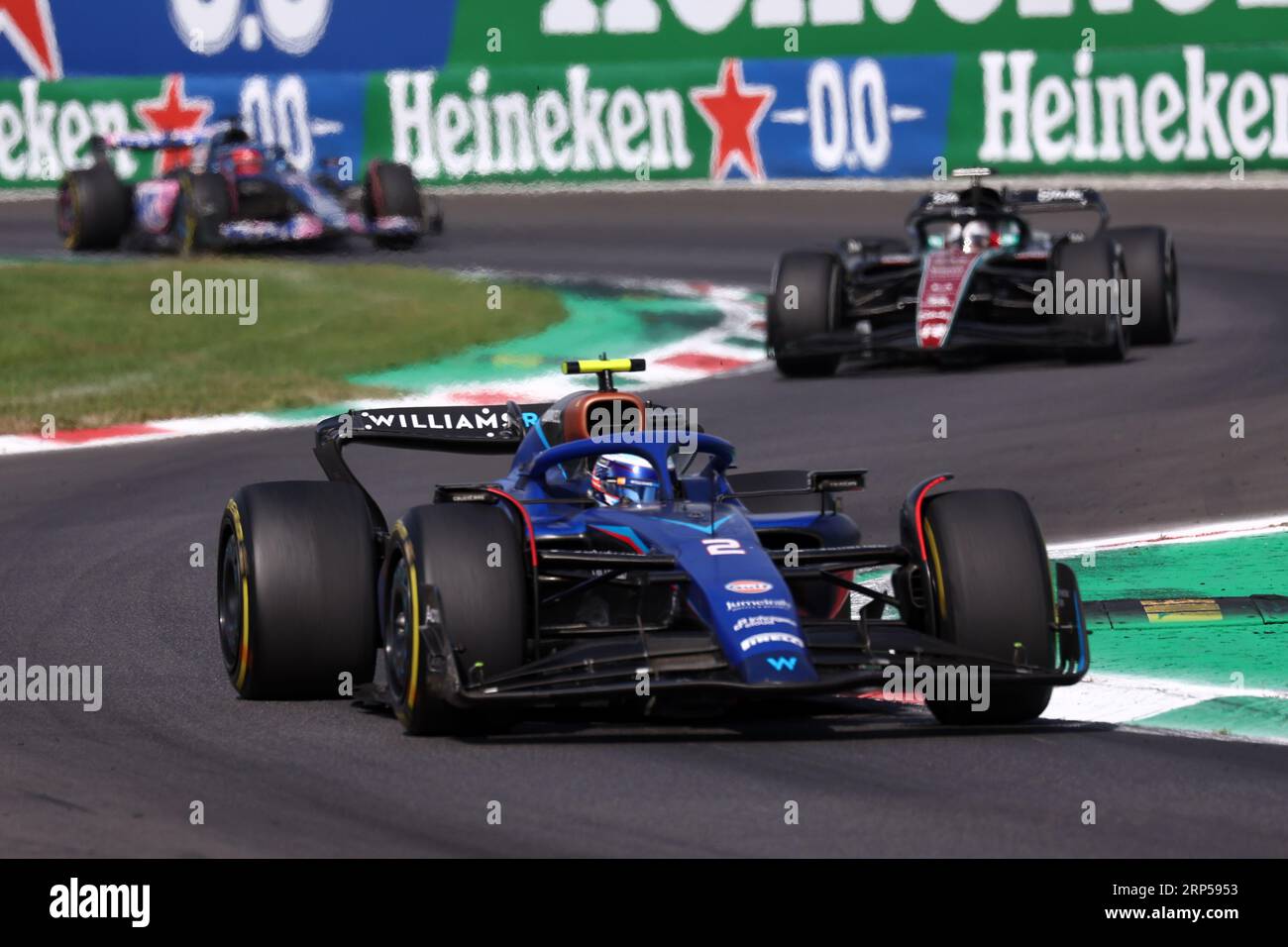 Monza, Italien. September 2023. Logan Sargeant von Williams Racing während des F1 Grand Prix von Italien im Autodromo Nazionale am 3. September 2023 in Monza, Italien. Dank: Marco Canoniero/Alamy Live News Stockfoto