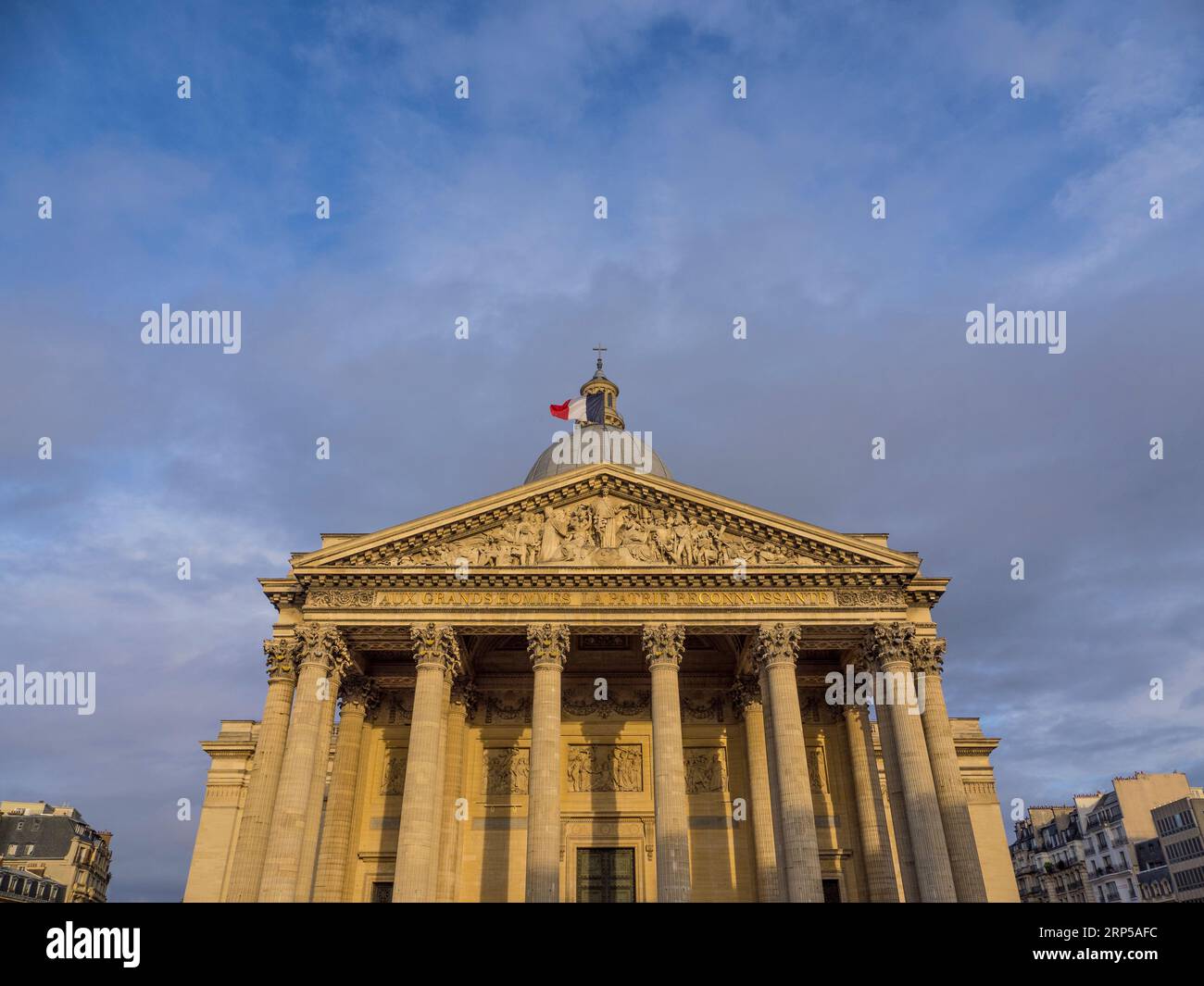 Panthéon bei Sonnenuntergang, Paris, Frankreich, Europa, EU. Stockfoto