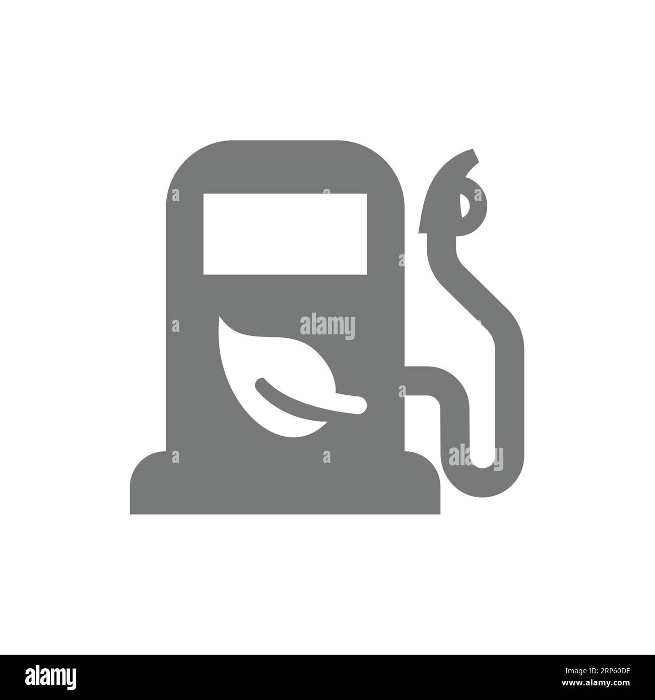 Vektorsymbol Tankstellenpumpe für Biodiesel. ECO, Symbol für Bio-Kraftstoffdüse. Stock Vektor
