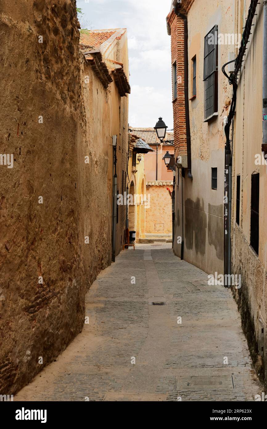 Straßenszenen in der Altstadt von Segovia, Spanien Stockfoto