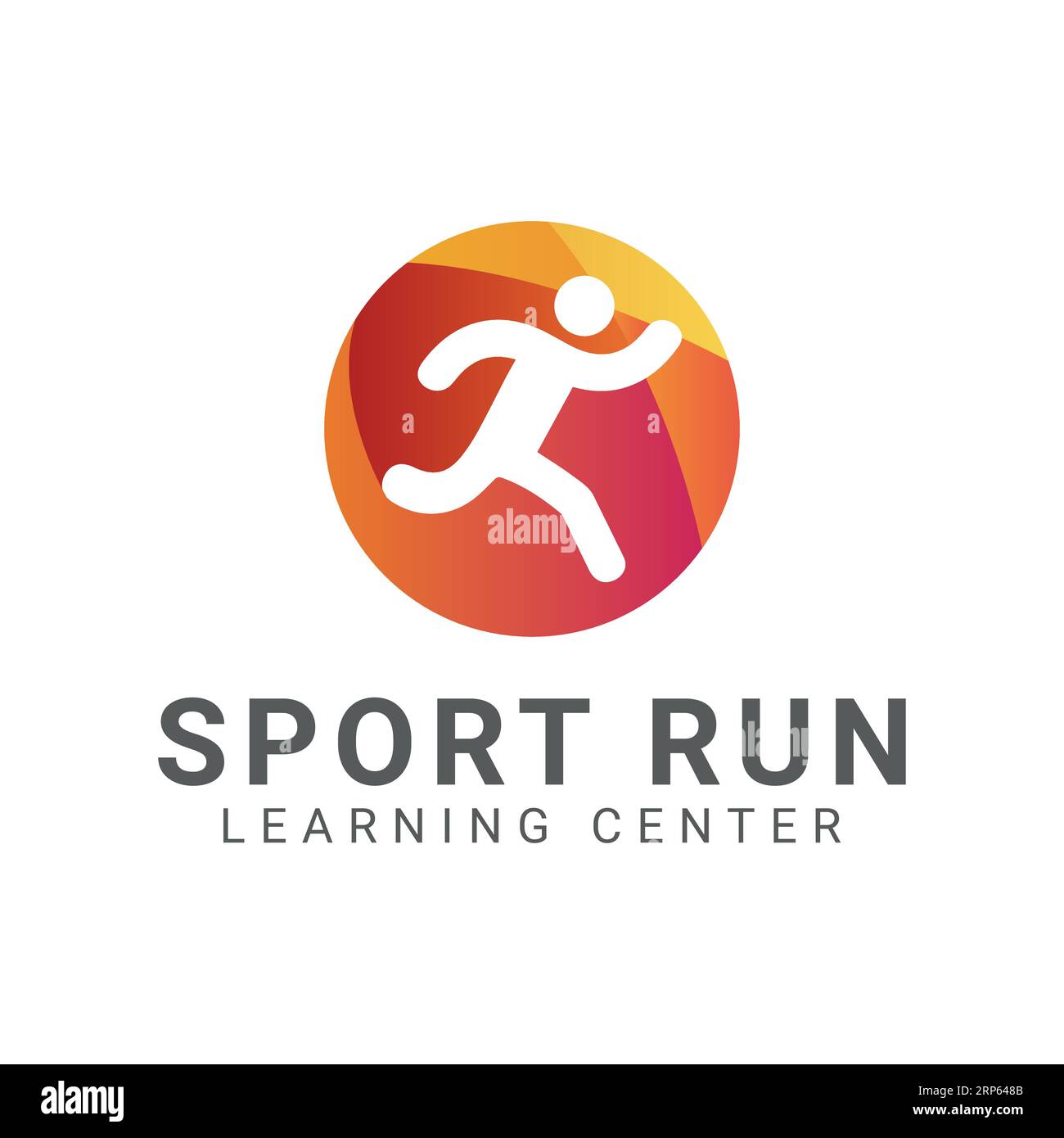 Sport Running Man Logo Design Athlete Logotyp Stock Vektor