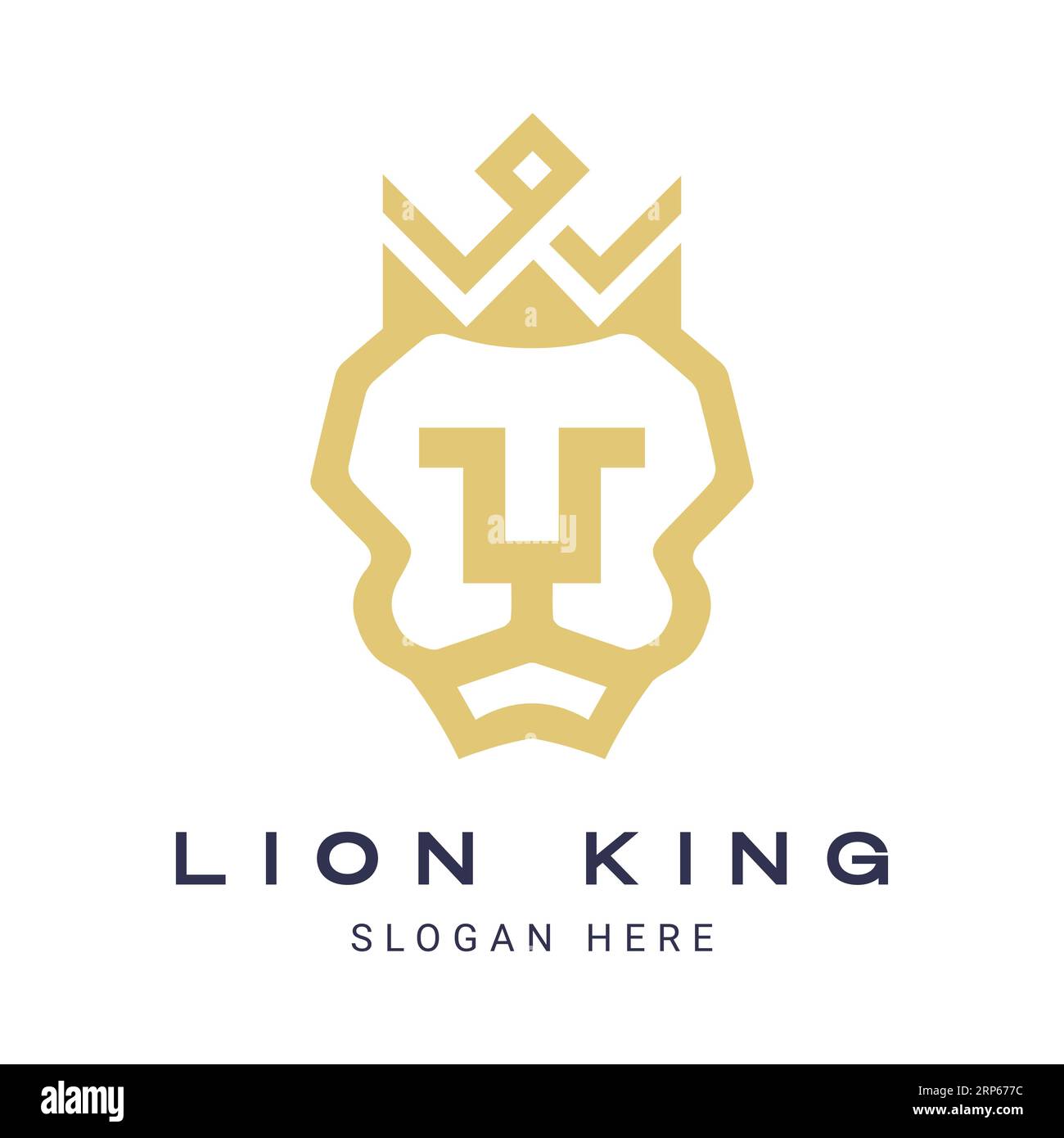 Luxuriöses Design Mit Dem Logo „Lion King“ Und Dem Logo „Royal Lion King“ Stock Vektor