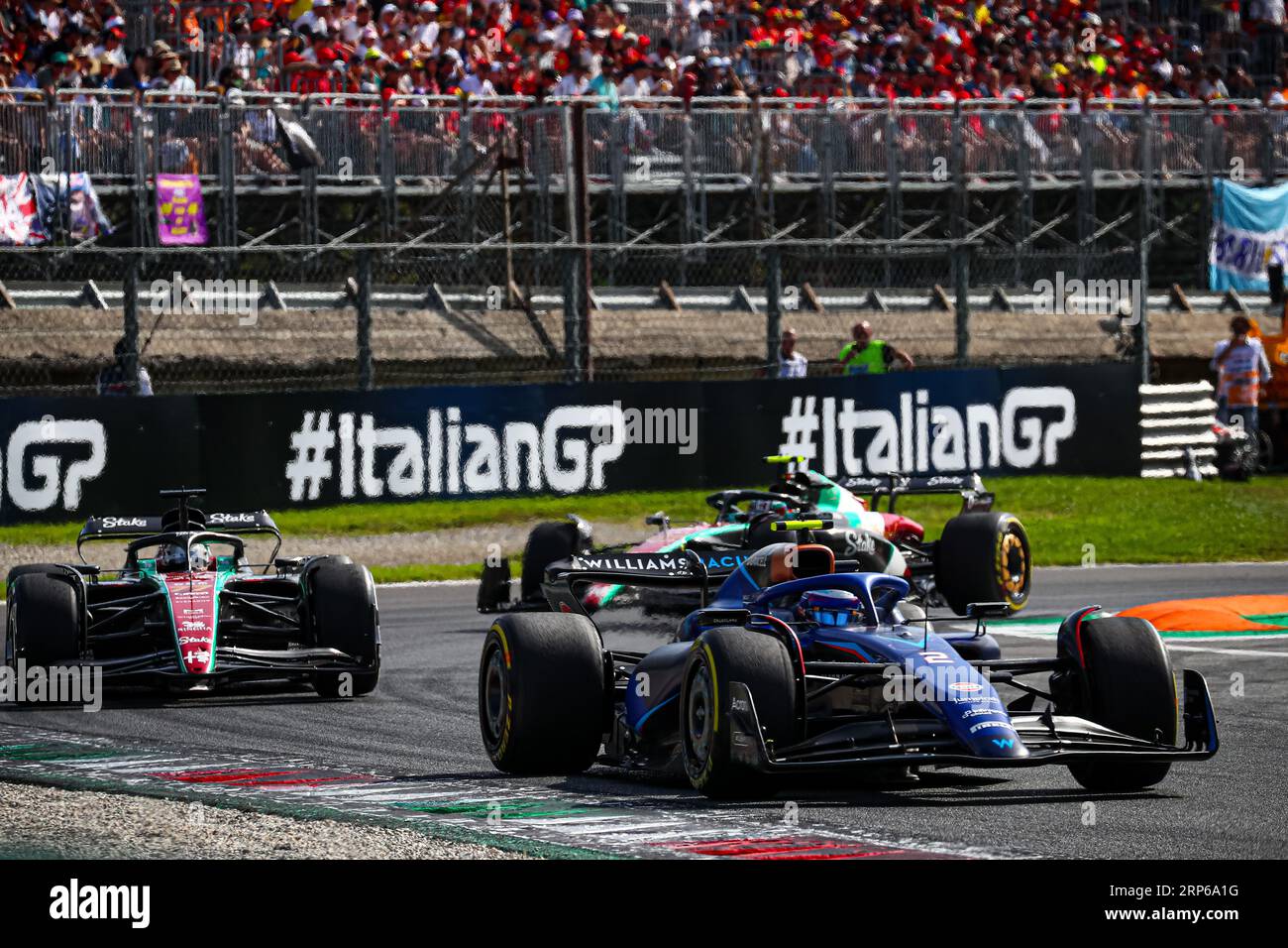 #02 Logan Sargeant, (USA) Williams Mercedes während des italienischen GP, Monza 31 August-3 September 2023 Formel-1-Weltmeisterschaft 2023. Stockfoto