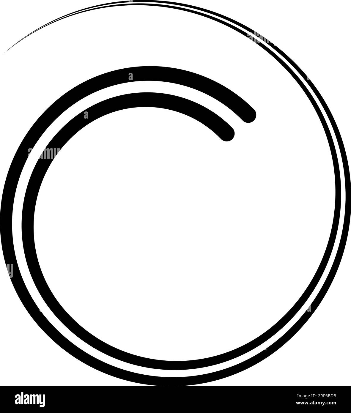Doppelte runde Spirale Logo Vorlage Stock Illustration Stock Vektor
