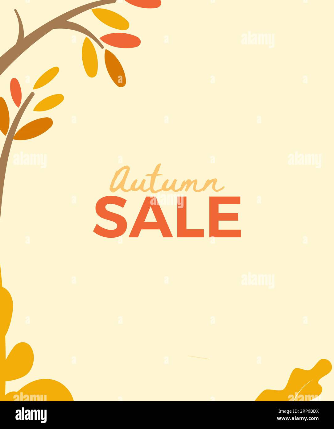 Herbstverkauf Hintergrund Layout Dekorieren Sie mit Blättern für den Einkaufsverkauf oder Werbeplakat und Broschüre oder Web-Banner.Vektor Illustration Vorlage. Stock Vektor