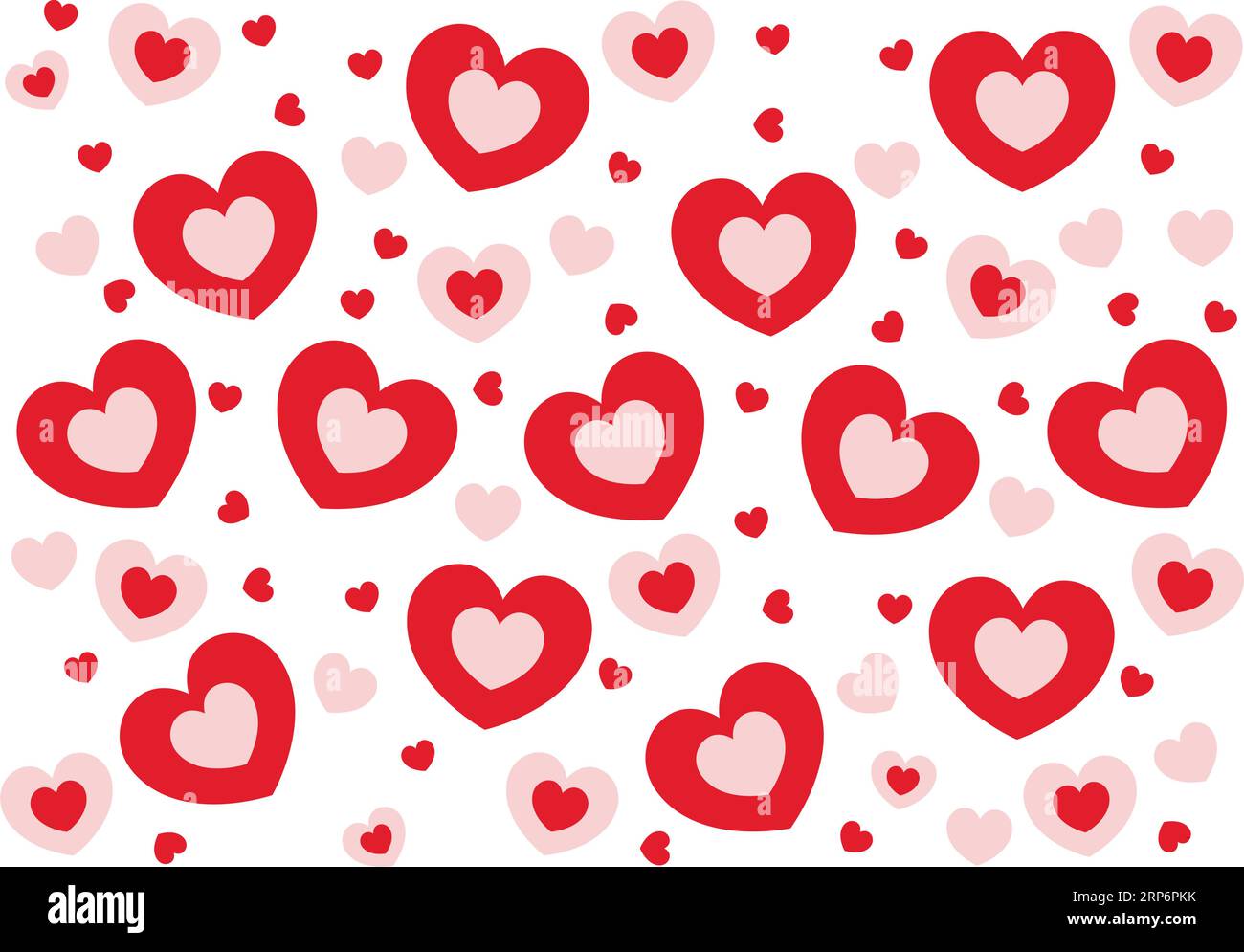 Hearts Background Roter Liebesvektor Stock Vektor