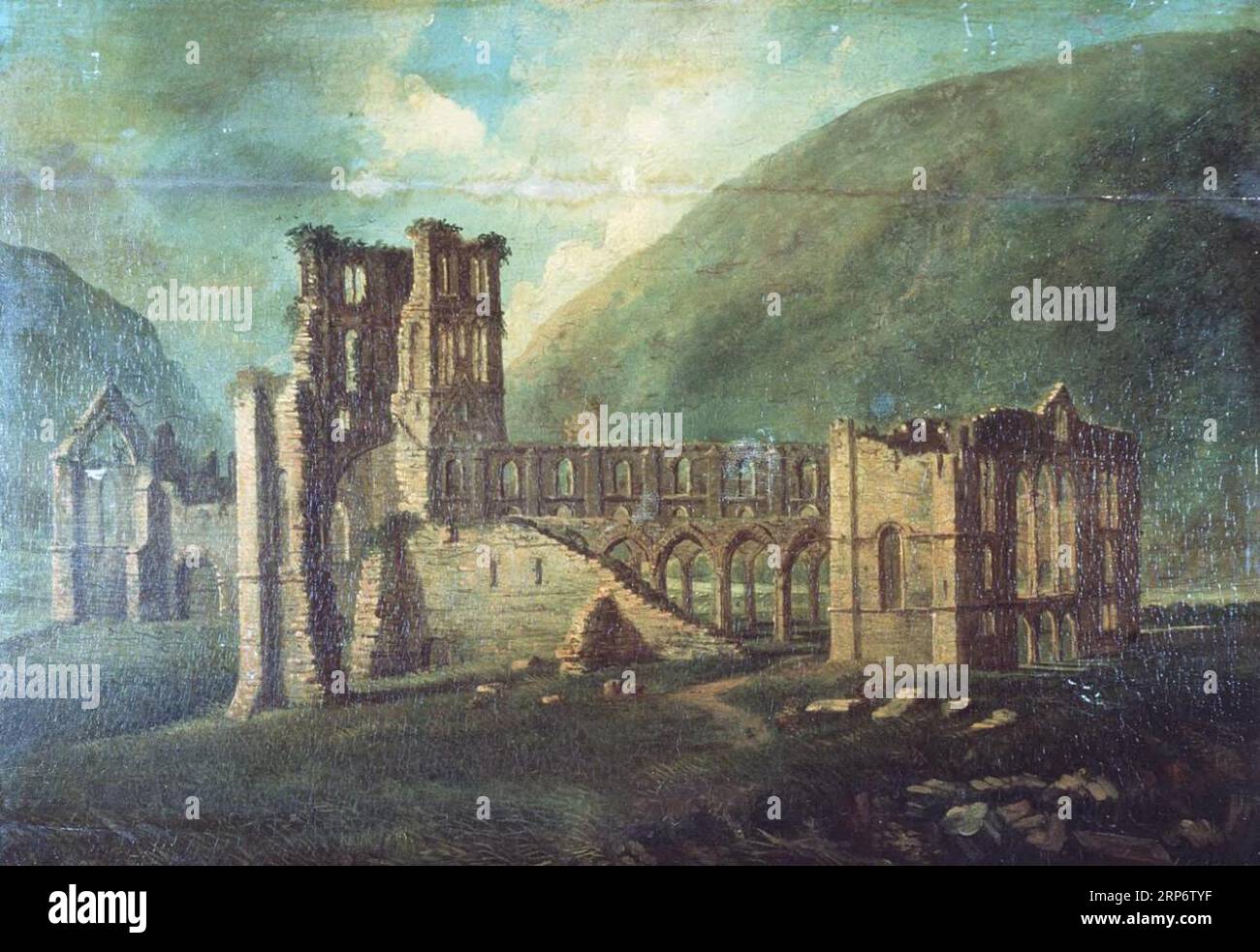 Llanthony Abbey um 1800 von J. Ashford Stockfoto