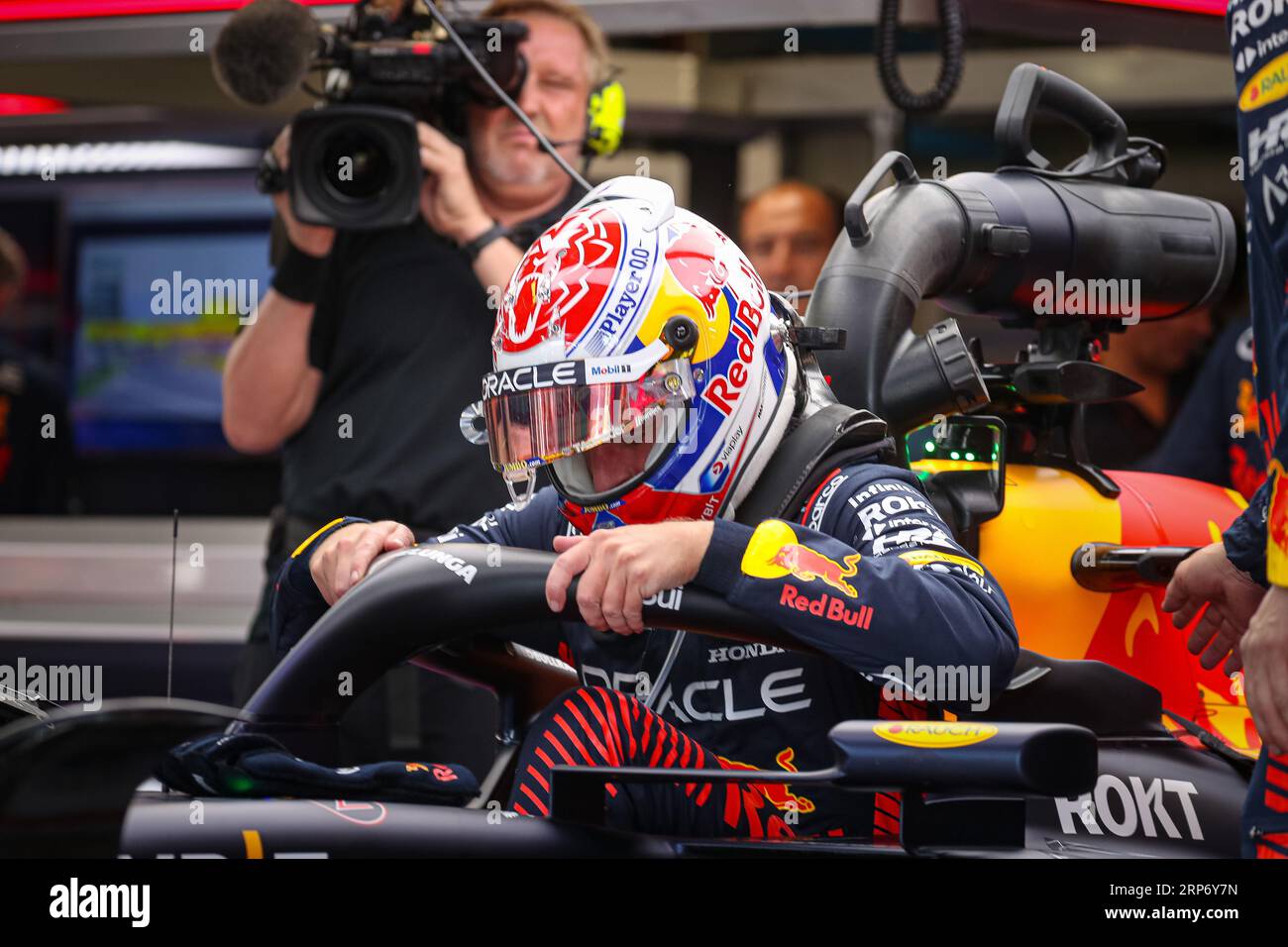 #01 Max Verstappen, (NED) Oracle Red Bull Racing, Honda während des italienischen GP, Monza 31. August bis 3. September 2023 Formel-1-Weltmeisterschaft 2023. Stockfoto