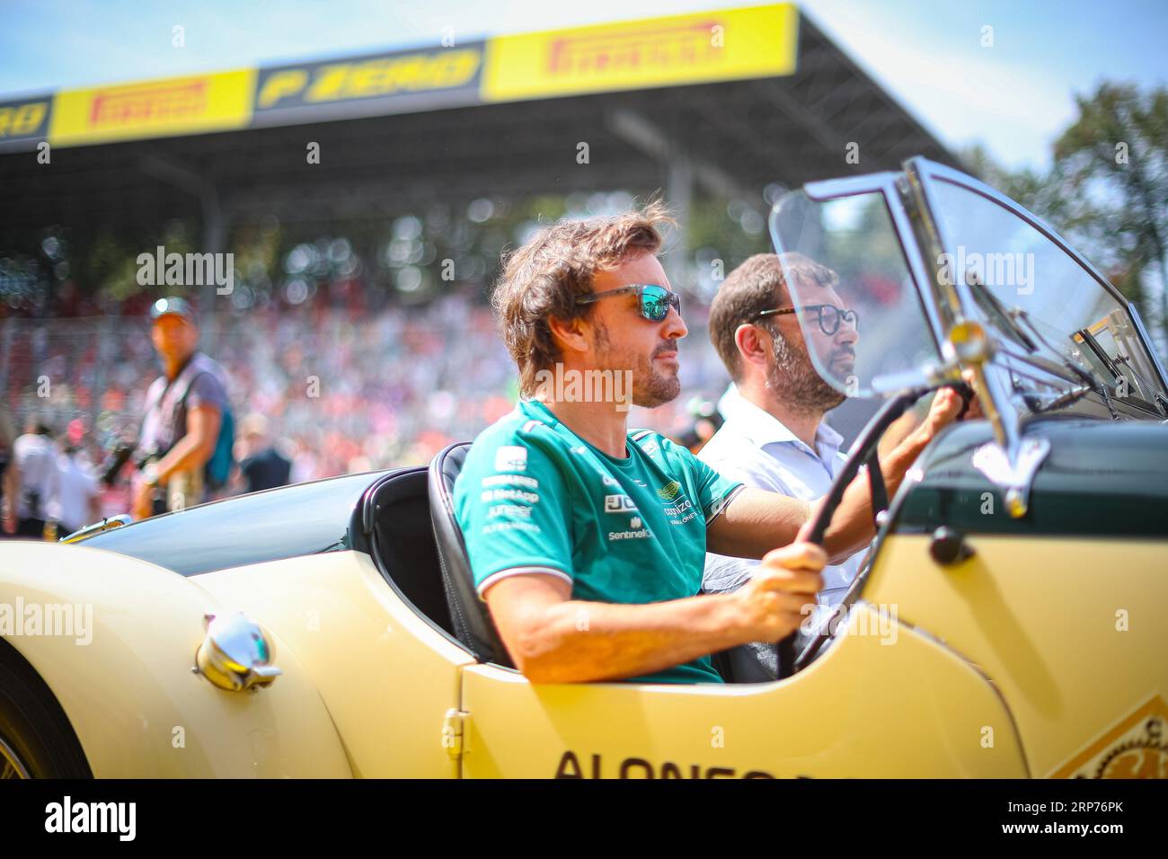 Nr. 14 Fernando Alonso, (ESP) Aramco Aston Martin Mercedes während des italienischen GP, Monza 31. August-3. September 2023 Formel-1-Weltmeisterschaft 2023. Stockfoto