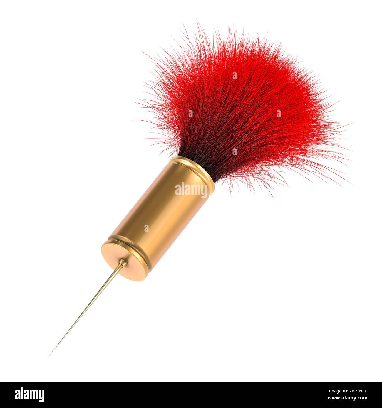 Tranquillizer Dart, Tranquilizer Dart. 3D-Rendering isoliert auf weißem Hintergrund Stockfoto