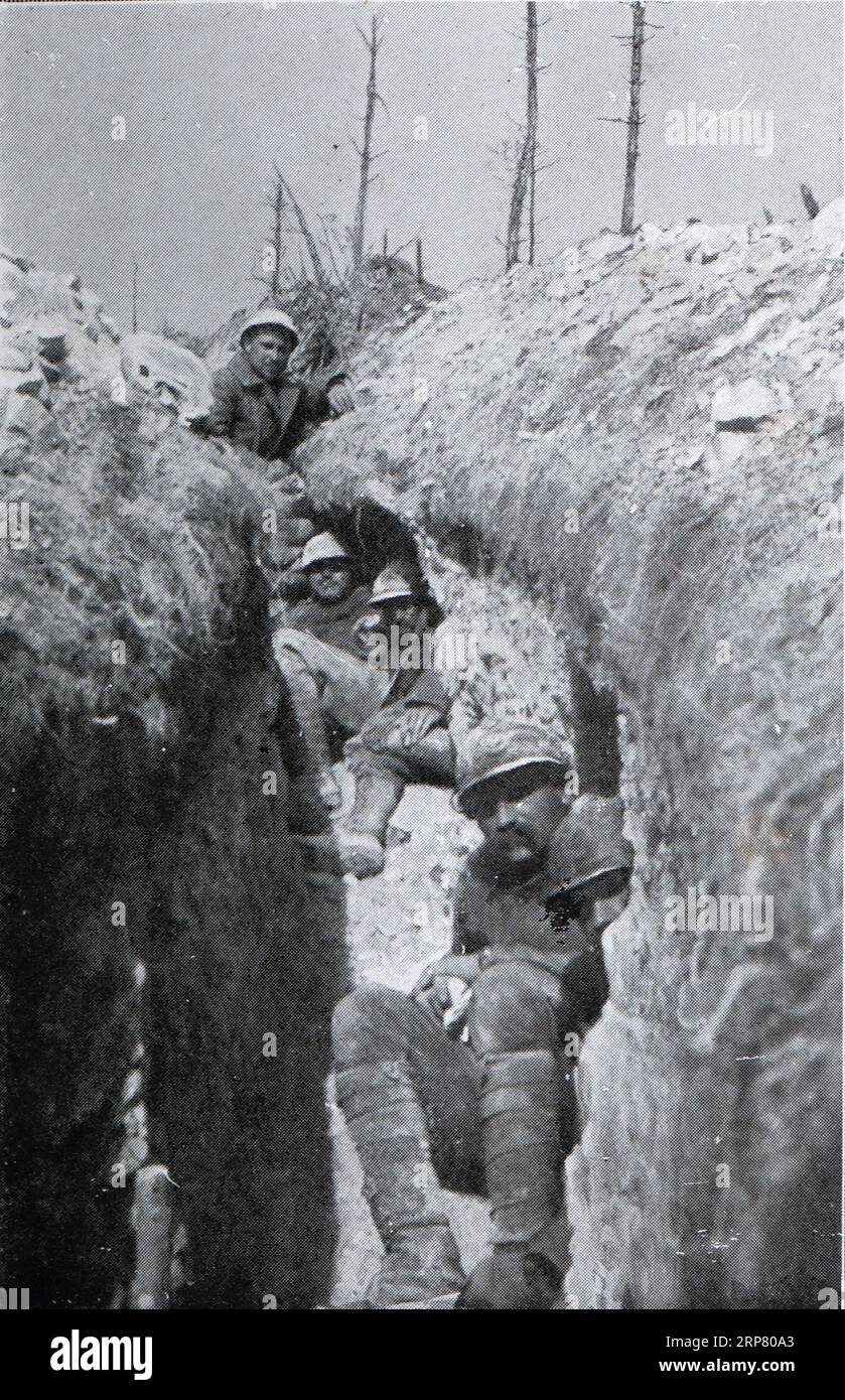 Life in the Graben, Cornillet Hills, Mai 1917, Departement Marne, Region Grand East, Frankreich Stockfoto