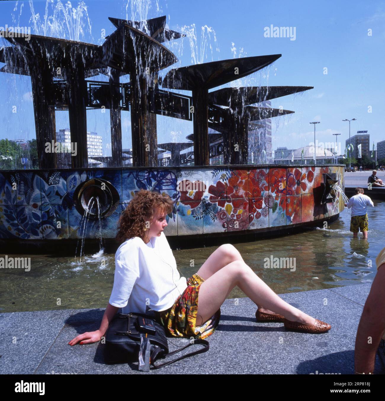 DEU, Deutschland: Die historischen Dias aus den Zeiten 80-90, Berlin, Alexanderplatz. CA. 1990 Stockfoto