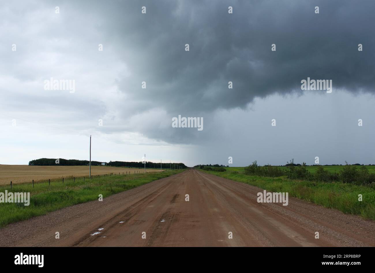 Unwetter-Sturmsystem in Alberta, Kanada. Stockfoto