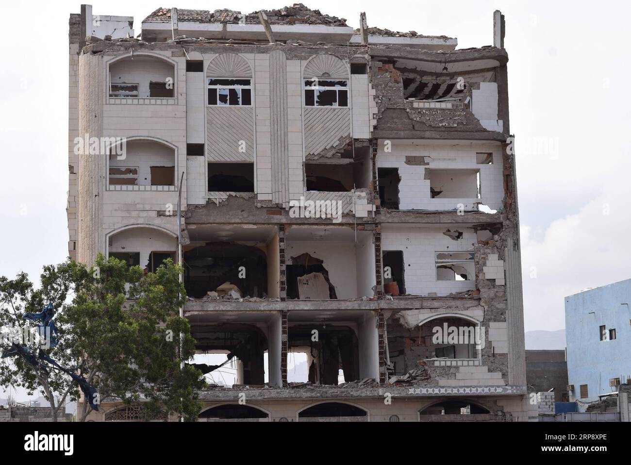 (190317) ADEN (JEMEN), 17. März 2019 Ein Gebäude, Das während der