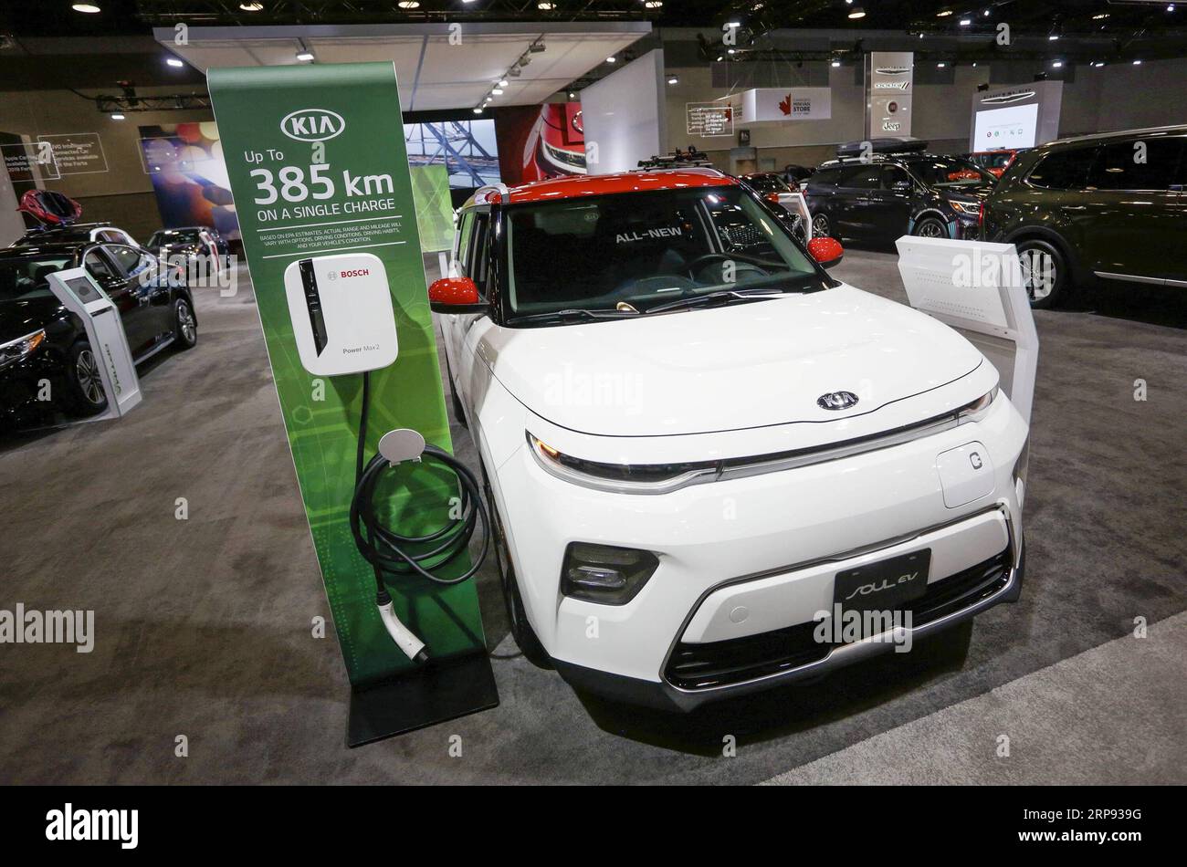 (190321) -- VANCOUVER (KANADA), 21. März 2019 -- das Kia Soul EV wird auf der 99. Vancouver International Auto Show in Vancouver, Kanada, am 21. März 2019 gezeigt. Die 99. Vancouver International Auto Show findet vom 19. Bis 24. März statt. ) CANADA-VANCOUVER-AUTO SHOW LiangxSen PUBLICATIONxNOTxINxCHN Stockfoto