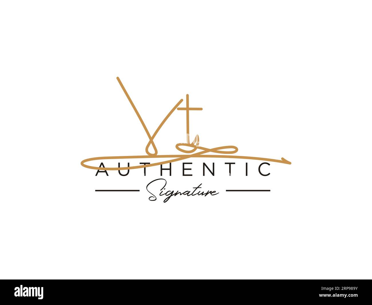 Vektor für VT-Logo-Vorlage. Stock Vektor