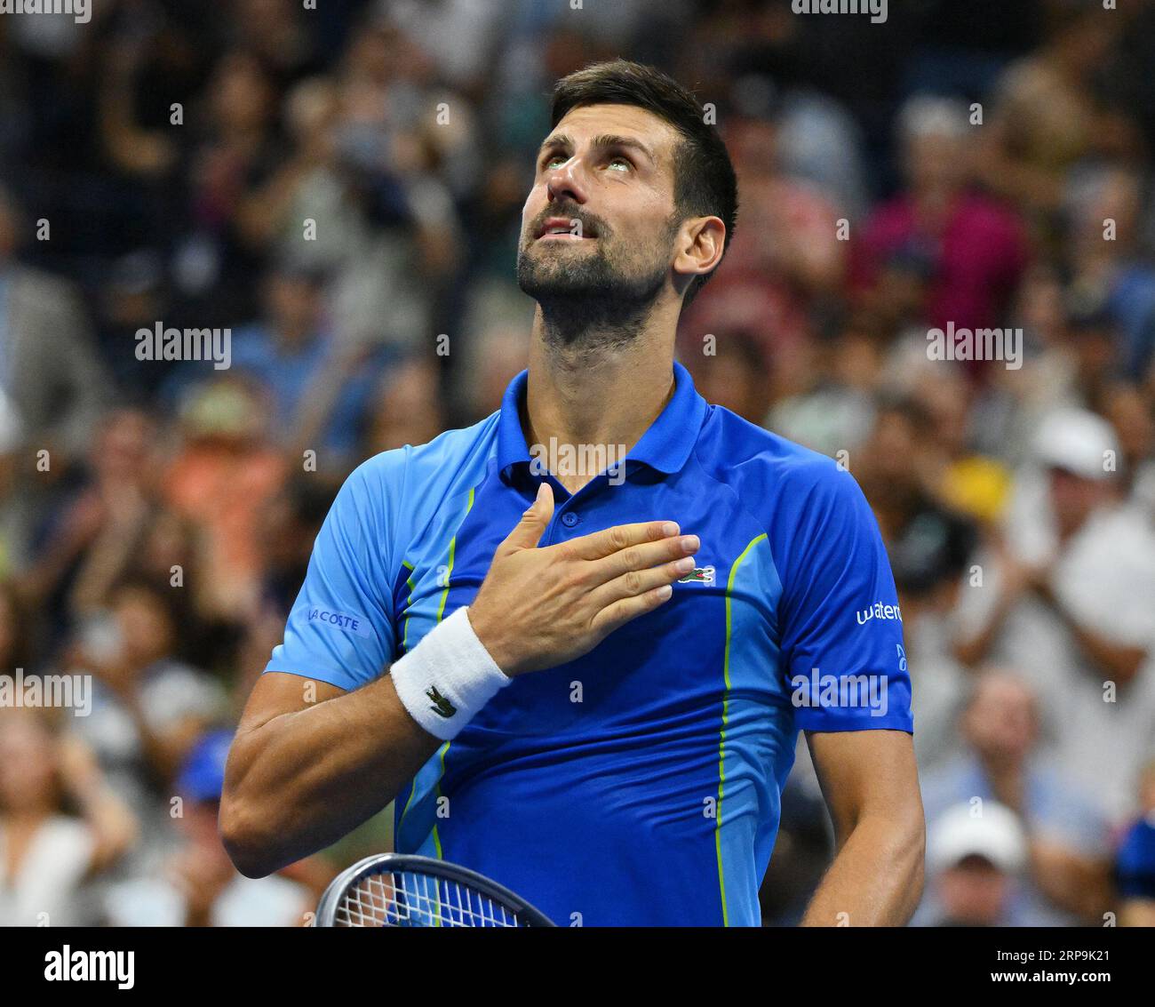 US Open Flushing Meadows New York, USA. September 2023. Tag 7 Novak Djokovic (SRB) gewinnt in der vierten Runde das Spiel mit Roger Parker/Alamy Live News Stockfoto