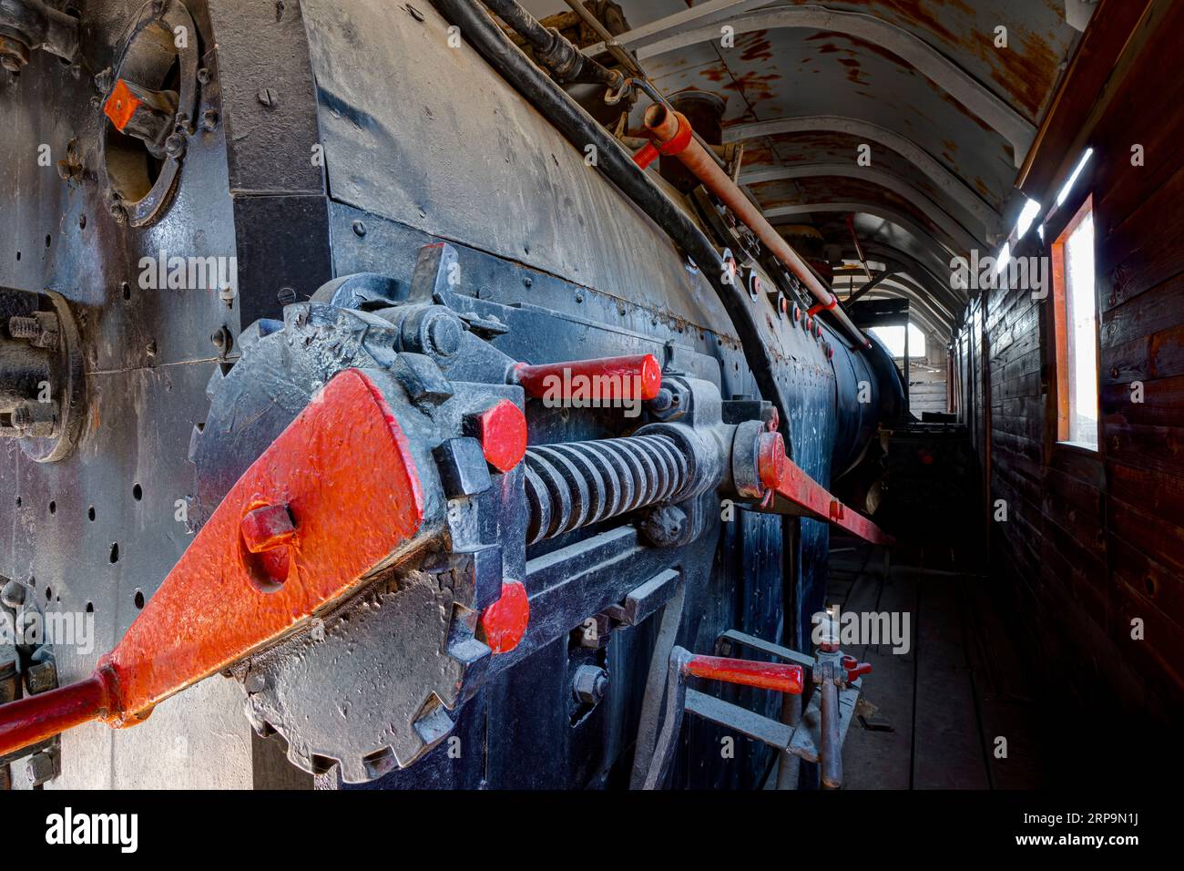 Deutsche Dampflokomotive (Henschel Nr. 4) verkleidet als Eisenbahnwagen. 1912. Freilichtmuseum Für Dampflokomotiven Von Camlik. Selcuk, Türkei Stockfoto