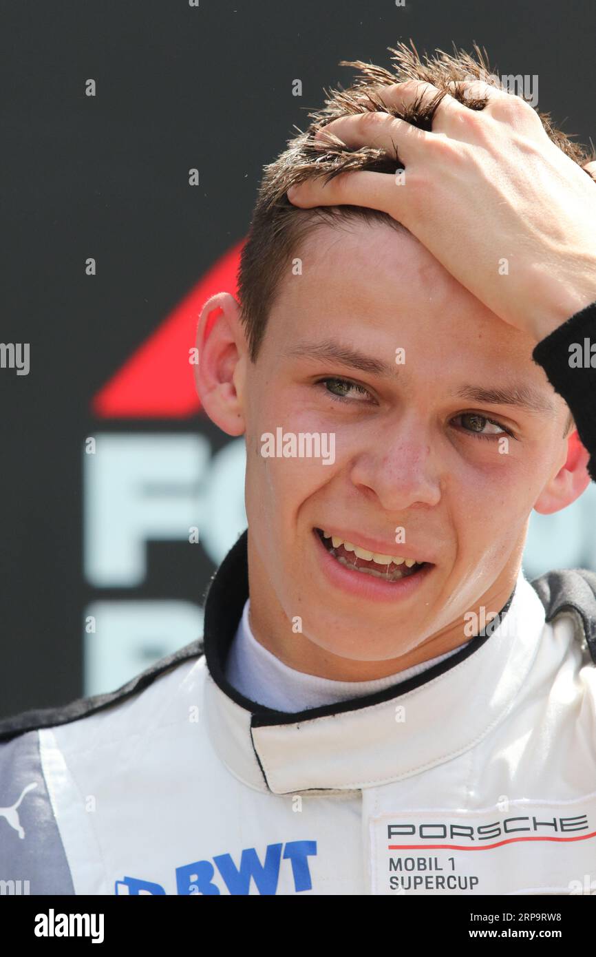 MONZA, Italien. , . PORSCHE SUPER CUP Champion von Dänemark Bastian BUUS, dänischer Rennfahrer, der im Porsche Supercup für BWT Lechner Racing antritt - Parco di Monza, Autodromo, Formel 1, F1, italienischer Grand Prix, großer Preis von Italien, GP d'Italie, Motorsport, Race, Formel1, Honorarpflichtiges Foto, gebührenpflichtiges Bild, Copyright © Arthur THILL/ATP Images (THILL Arthur/ATP/SPP) Credit: SPP Sport Press Photo. Alamy Live News Stockfoto