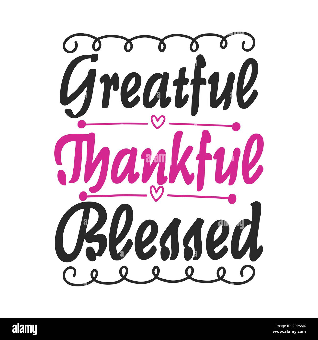 Grateful, Typografie-T-Shirt-Design, T-Shirt-Druck, Freebie SVG, T-Shirt-Design Stock Vektor