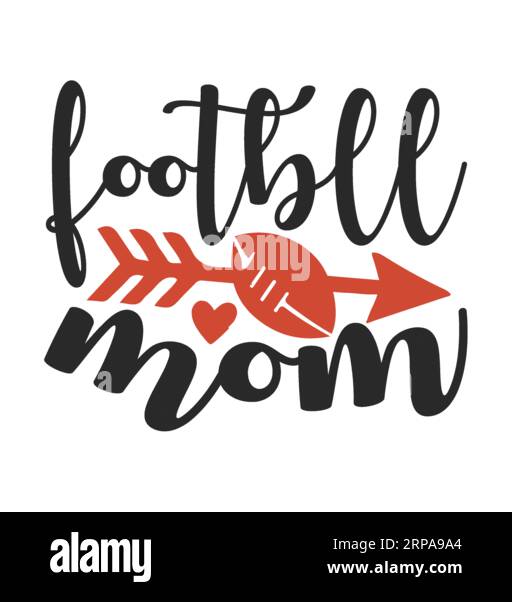 Fußball-Mom, Typografie-T-Shirt-Design, T-Shirt-Druck, Freebie SVG, T-Shirt-Design, T-Shirt-Schriftzug Stock Vektor