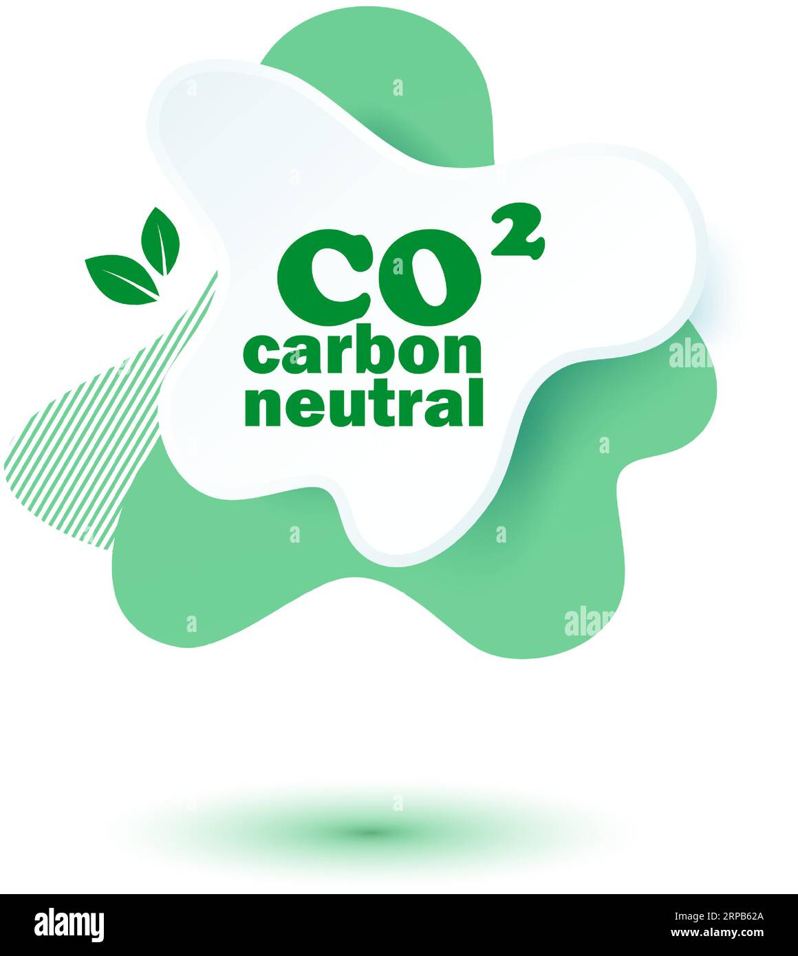 Neutraler CO2-Stempel. Stiker-neutrale Kohlenstoffdioxyd-Bilanz Stock Vektor