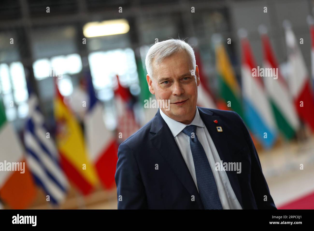 (190620) -- BRÜSSEL, 20. Juni 2019 (Xinhua) -- Finnlands Ministerpräsident Antti Rinne trifft zum EU-Sommergipfel am 20. Juni 2019 in Brüssel, Belgien, ein. (Xinhua/Zhang Cheng) BELGIEN-BRÜSSEL-EU-SOMMER-GIPFEL PUBLICATIONxNOTxINxCHN Stockfoto