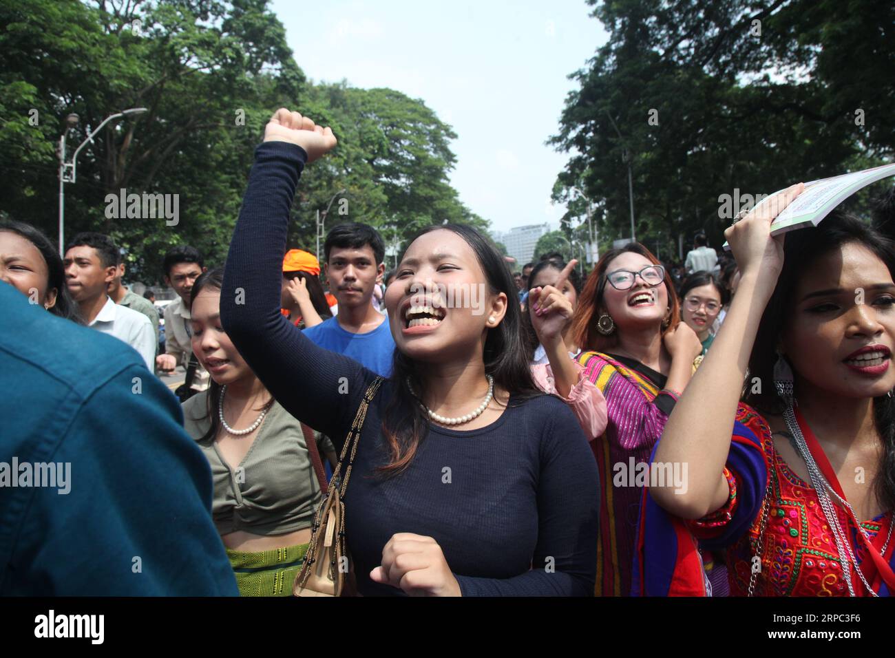 Dhaka Bangladesch, 09. August 2023. Bangladeshi Adivashi Forum organisierte eine Kundgebung anlässlich des internationalen Tages der indigenen Völker der Welt in der ce Stockfoto