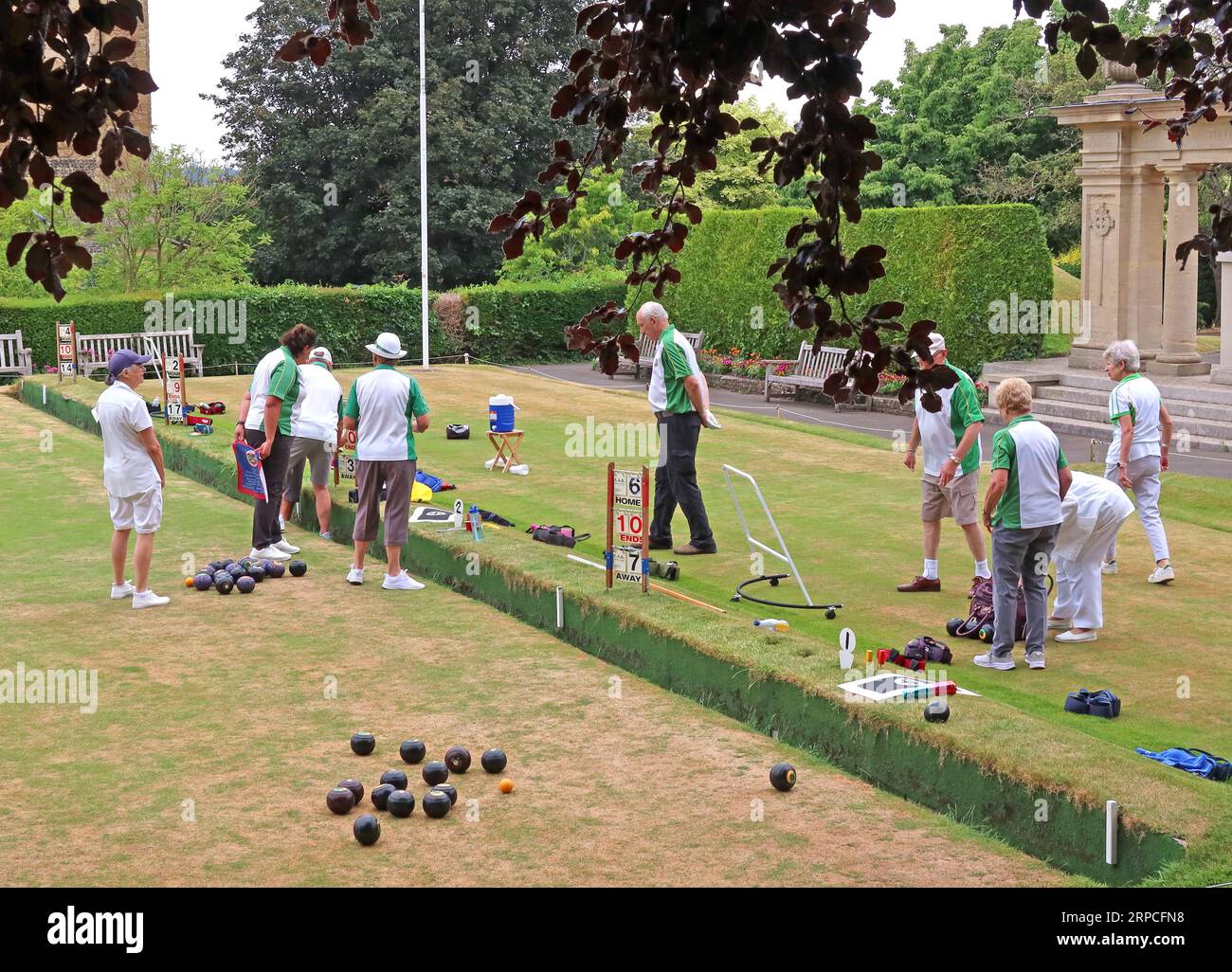 CGBC, Castle Green Bowlers, Castle Grounds, Guildford, Surrey, ENGLAND, GROSSBRITANNIEN, GU1 3SX Stockfoto