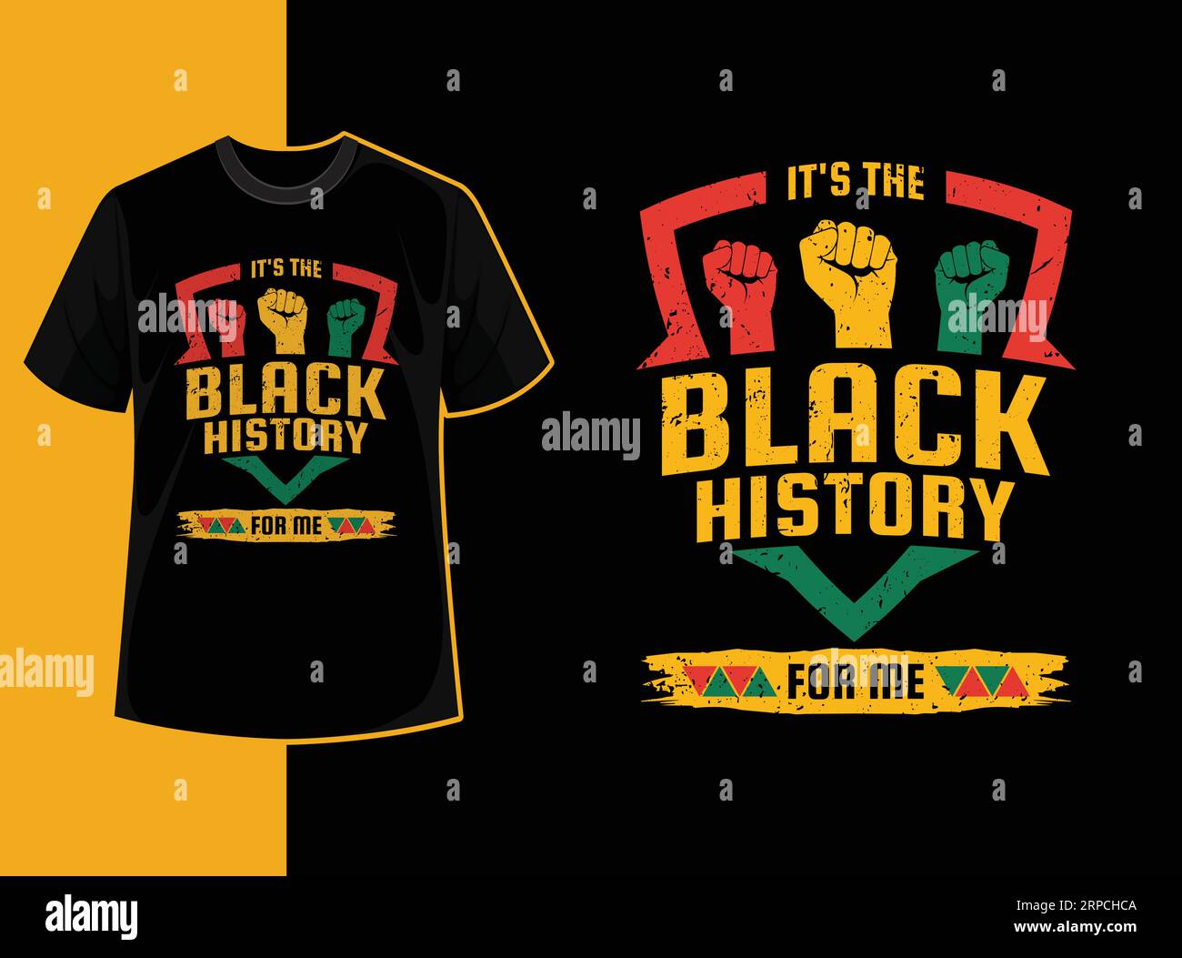 Typografie Vintage Black History Month T-Shirt-Design mit schwarzem Geschichtszitat und Vektorform Stock Vektor