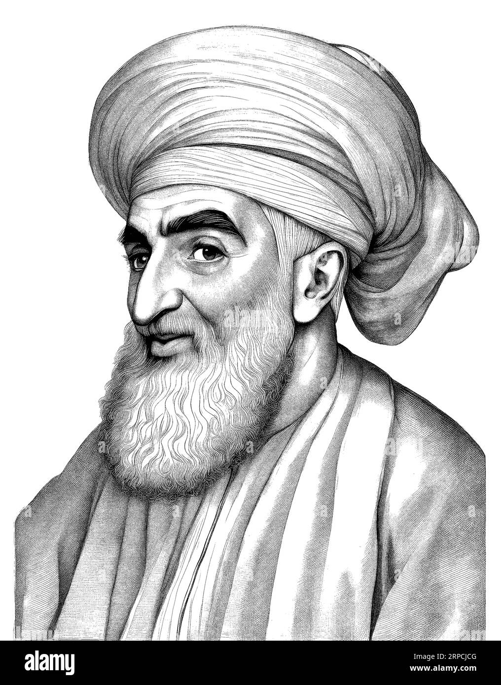 Muhammad ibn Musa al-Khwarizmi Portrait Stock Vektor