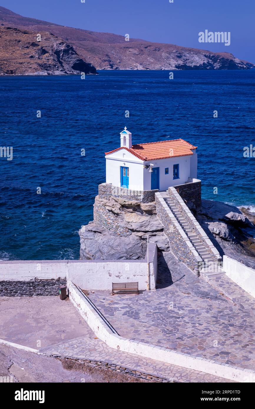 Mutter von Lord Thalassini Heilige Kapelle, Andros, Griechenland Stockfoto