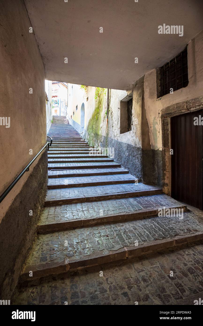 Italien Trentino Borgo Valsugana - Scala a a Telvana Stockfoto