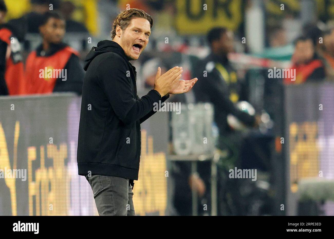 Dortmund, Deutschland. September 2023. firo : 01.09.2023 1.Bundesliga Erstliga Saison 2023/24 BVB Borussia Dortmund - FC Heidenheim Gesture, Trainer Edin Terzic, BVB/dpa/Alamy Live News Stockfoto