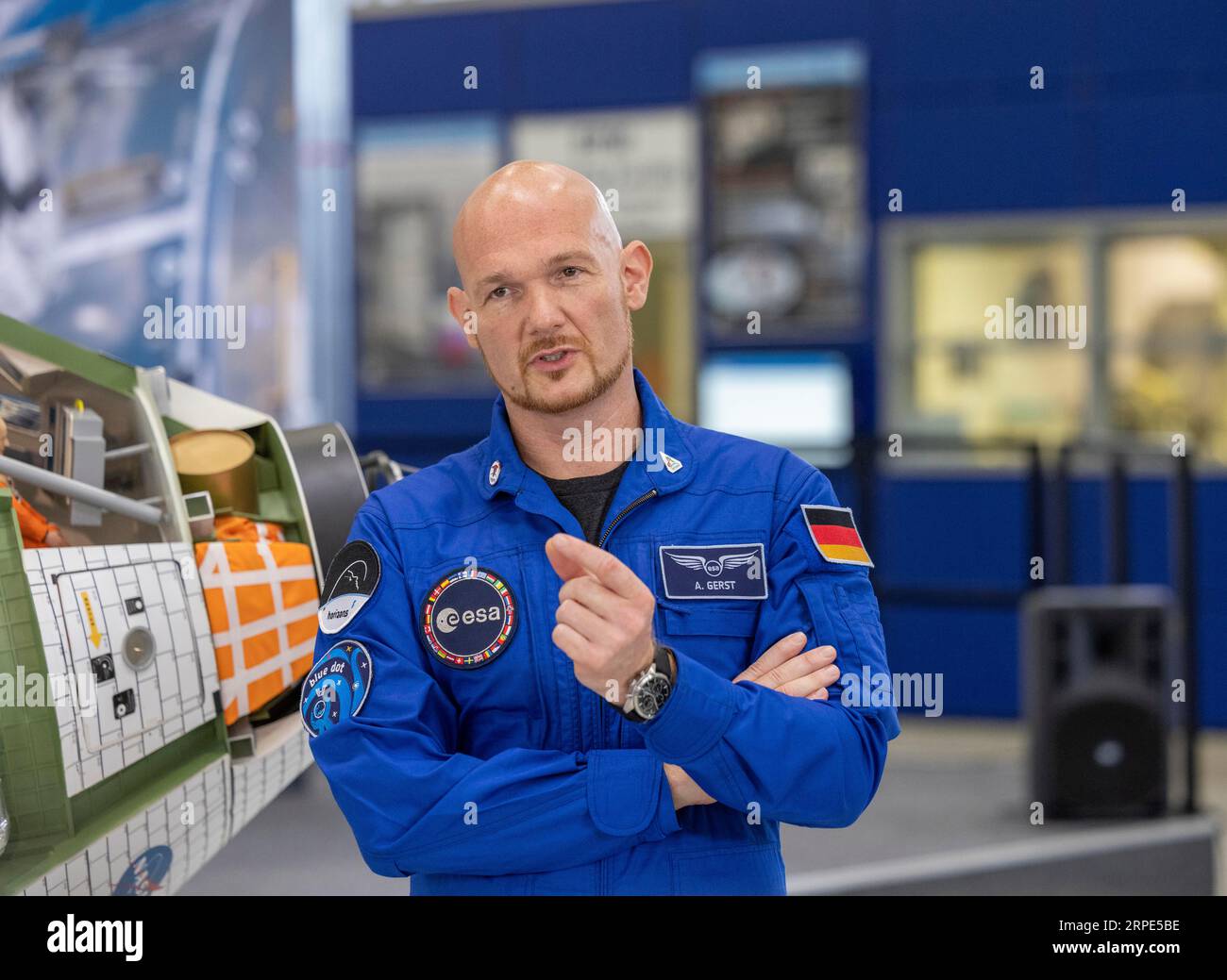 Köln, Deutschland. September 2023. ESA-Astronaut Alexander Gerst steht im Astronautenzentrum der Europäischen Weltraumorganisation in Köln. Quelle: Thomas Banneyer/dpa/Alamy Live News Stockfoto