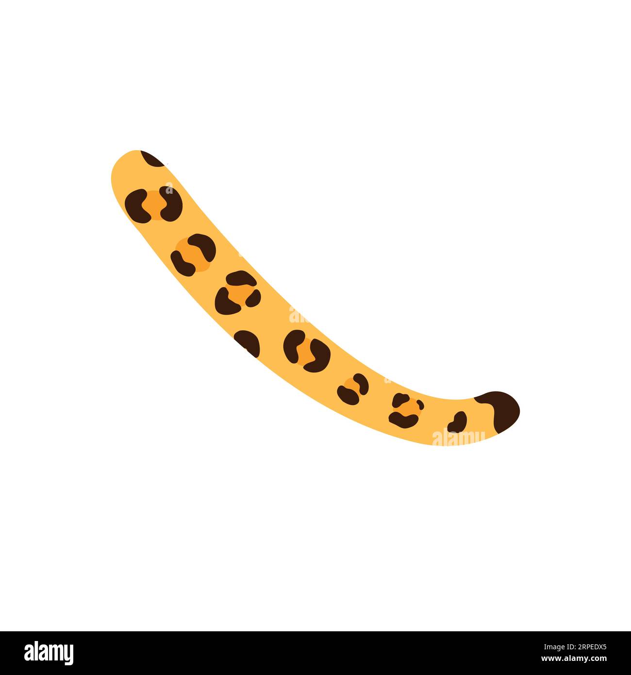 Vektor flacher Leoparden-Gepardenschwanz isoliert auf weißem Hintergrund Stock Vektor